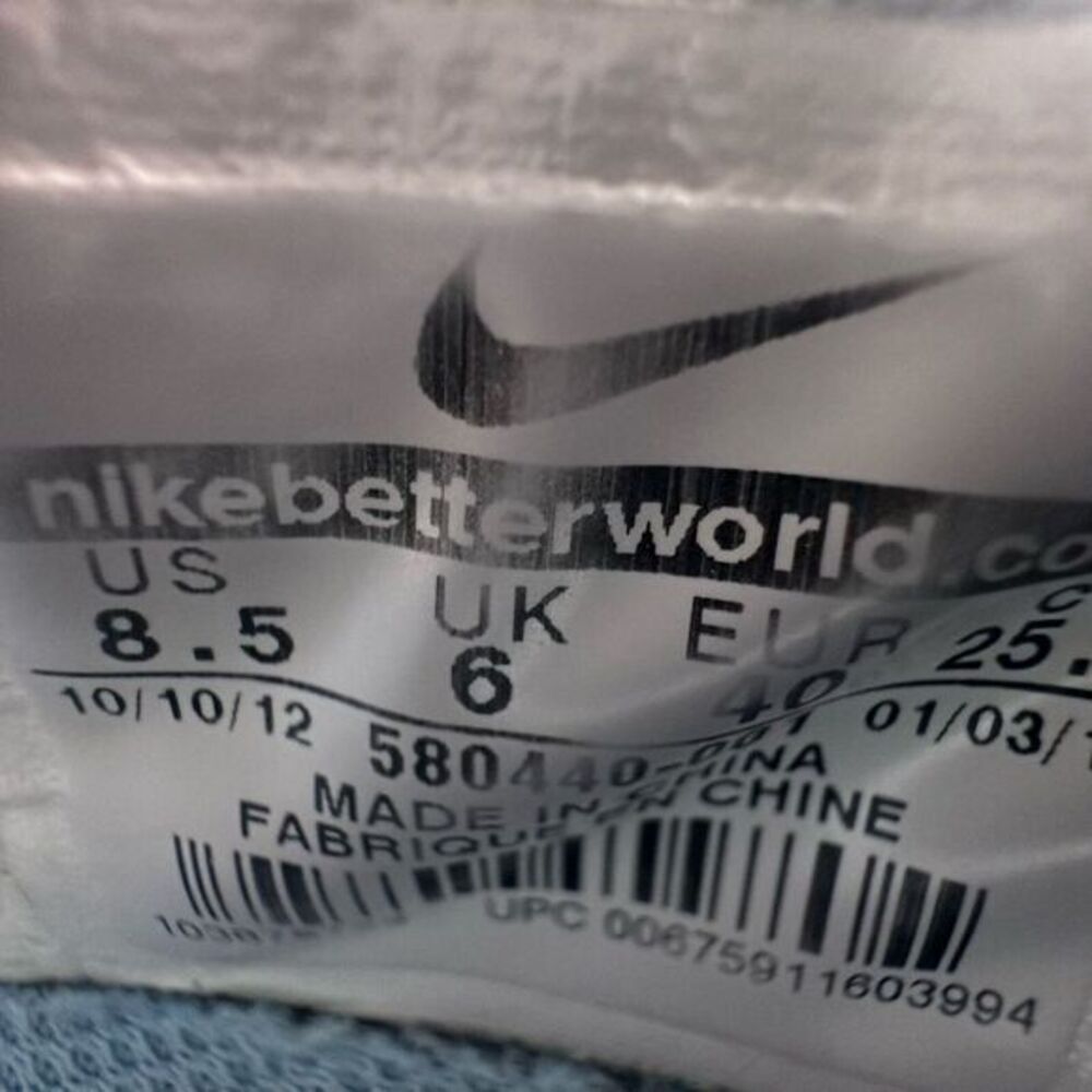 Nike Flex Run 2013 Low Size 8.5 Gray Running Sneakers Shoes Womens - Picture 8 of 8